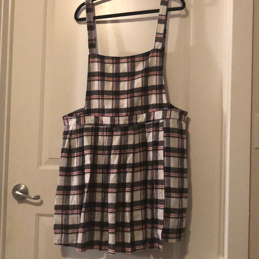 NWT Plaid Pinafore Dress from Boohoo